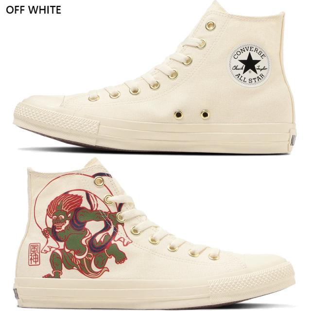 コンバース メンズ ALL STAR FUJINRAIJIN HI オールスター フウジンライジン スニーカー 靴 シューズ ハイカット キャンバス 風神 雷神 ホワイト 白 ブラック 黒 送料無料 CONVERSE 31316660 31316661_8