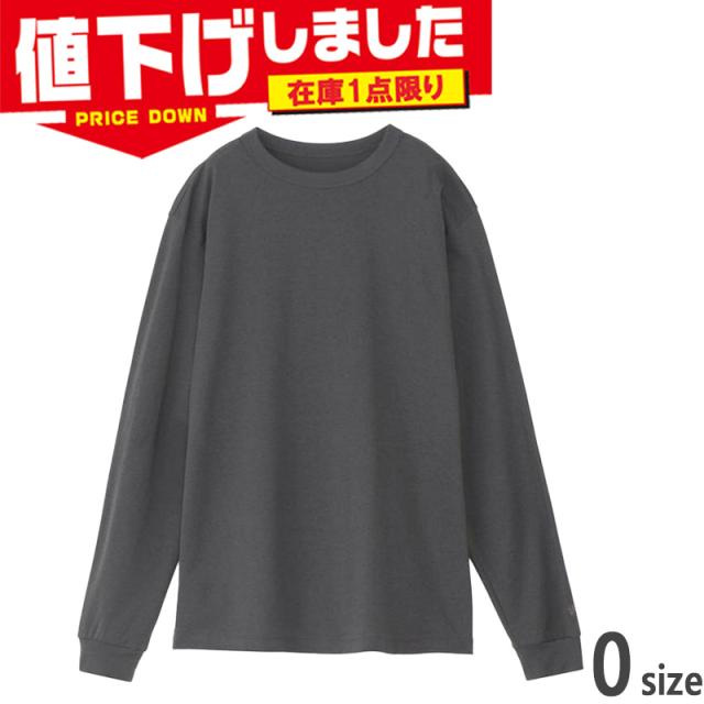 在庫1点限り 0サイズ ゴールドウィン メンズ レディース リオプティマム ペーパーロングスリーブTシャツ アパレル トップス 長袖 カジュアル 運動 グレー 灰色 送料無料 Goldwin GC44146