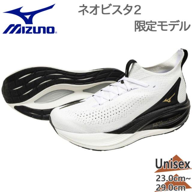 ミズノ メンズ レディース MIZUNO NEO VISTA2 ネオビスタ スニーカー 靴 シューズ ランニング ジョギング トレーニング 折り紙 オリガミ ホワイト 白 送料無料 Mizuno J1GC2634