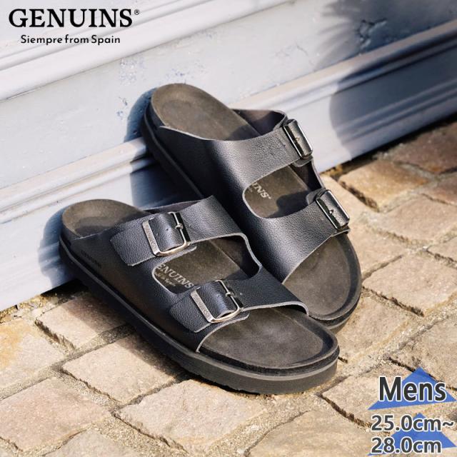 GENUINS メンズ HAWAII ハワイ サンダル 靴 シューズ コンフォート フットベット ジェニュインズ ブラック 黒 送料無料 GENUINS G104321