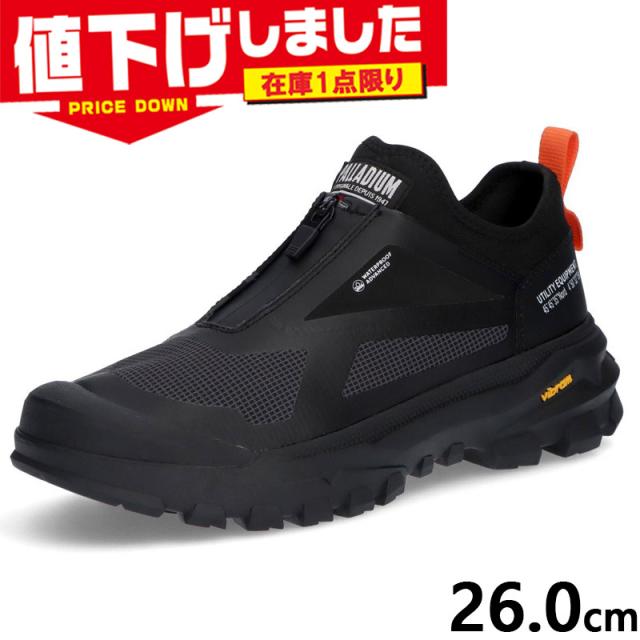 在庫1点限り 26.0cm パラディウム メンズ レディース PALLARIDER AMPHI WPA スニーカー 靴 シューズ 防水 ウォータープルーフ カジュアル ブラック 黒 送料無料 PALLADIUM 79374