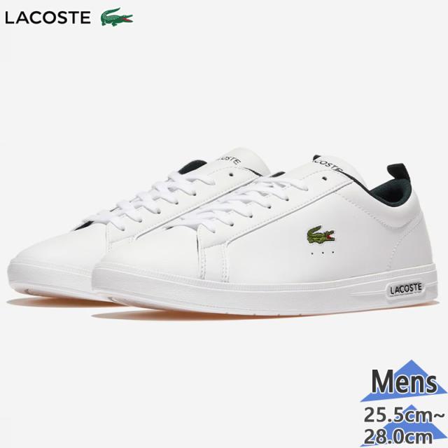 ラコステ メンズ COURT BASE コートベース スニーカー 靴 シューズ レザー シンプル ローカット ホワイト 白 送料無料 LACOSTE 48SMA0112