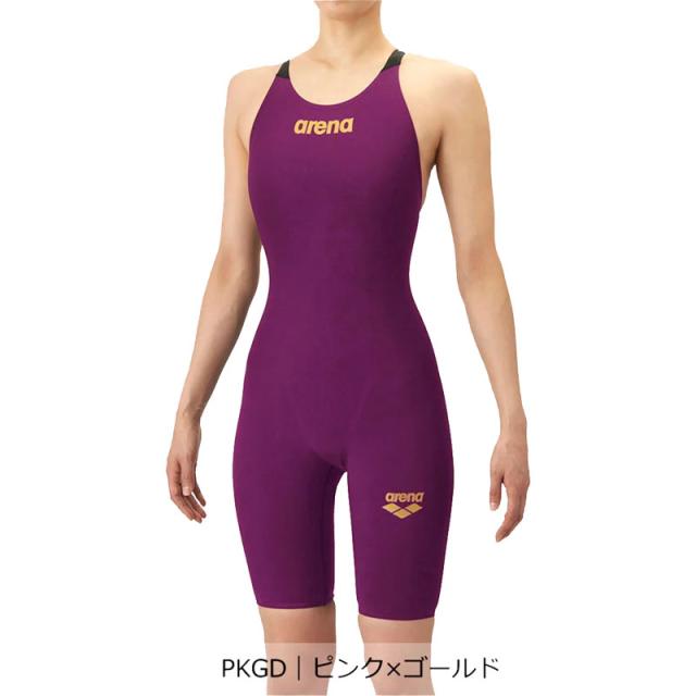 WA承認 アリーナ レディース レーシングワンピーススパッツ 水泳 ウェア 競技 競泳 オープンバック ハーフレッグ 公式大会 布帛水着 ブラック 黒 ネイビー 送料無料 arena AS6SRC10L_9