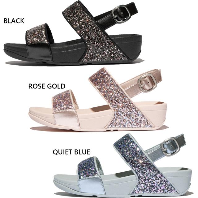 フィットフロップ レディース LULU マルチトーナル グリッター バックストラップ サンダル サンダル 靴 シューズ リゾート 旅行 華やか ブラック 黒 ブルー 青 ピンク 送料無料 fitflop JE4-C33 JE4-C34 JE4-C55