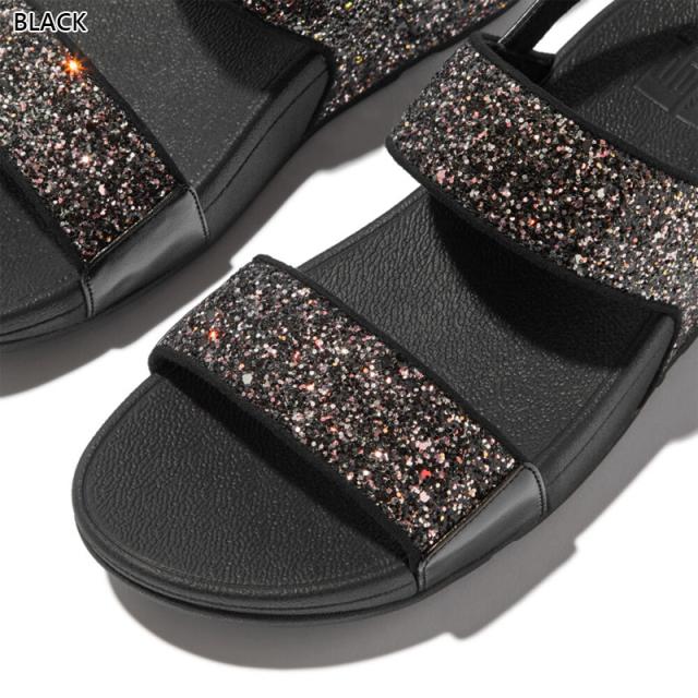 フィットフロップ レディース LULU マルチトーナル グリッター バックストラップ サンダル サンダル 靴 シューズ リゾート 旅行 華やか ブラック 黒 ブルー 青 ピンク 送料無料 fitflop JE4-C33 JE4-C34 JE4-C55