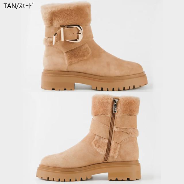 ヒール5cm スティーブマデン レディース ファースエードショート