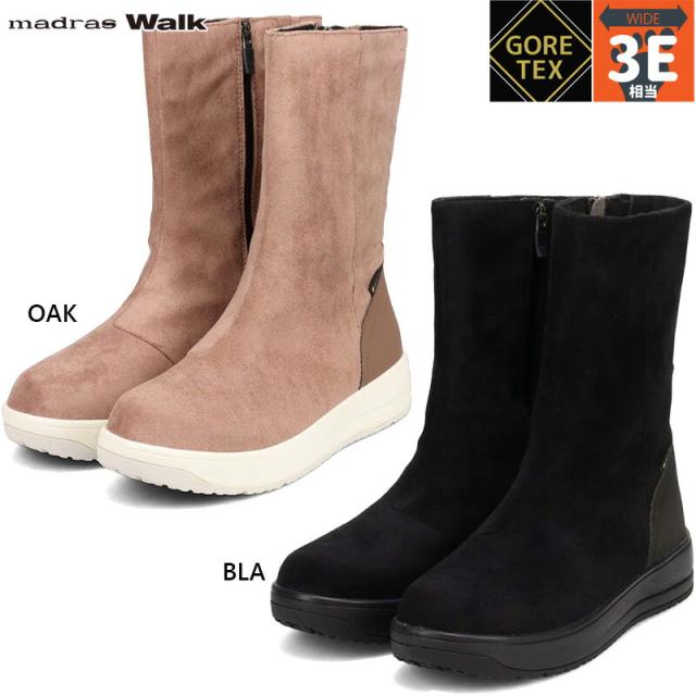 3E 幅広 ワイド マドラスウォーク レディース 厚底 ミドルブーツ 靴