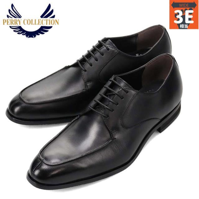 3E 幅広 ワイド ペリーコレクション メンズ ペリーコレクション PERRY COLLECTION ビジネスシューズ ビジネス 靴 シューズ ブラック 黒 送料無料 PERRY COLLECTION PR4103