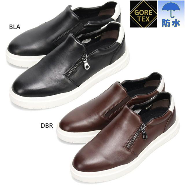 3E 幅広 ワイド モデロ メンズ 全天候型 GORE-TEXレザー スリッポン スニーカー 靴 シューズ 防水 軽量 ゴアテックス 送料無料 MODELLO DMW753G
