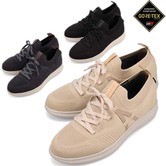 モデロ メンズ カジュアルニットスニーカー スニーカー 靴 シューズ ゴアテックス 防水 高反発インソール 快適歩行 ニット形成 ブラック 黒 グレー ベージュ 灰色 送料無料 MODELLO DM6525G