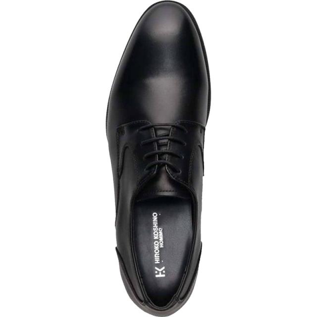 3E 幅広 ワイド ヒロココシノ オム メンズ エレガント 外羽根プレーントウドレスシューズ ビジネス 靴 シューズ 上品 サイドエラスティック 紳士 ブラック 黒 送料無料 HIROKO KOSHINO HOMME HR5006 3E 幅広 ワイド ヒロココシノ オム メンズ エレガント 外羽根プレーン