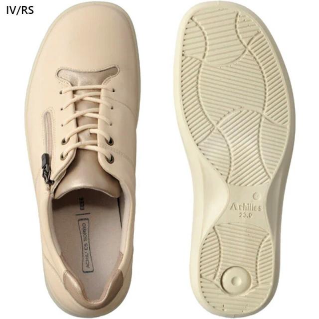 4E 幅広 ワイド アキレス ソルボ レディース C 556 靴 シューズ カジュアル おしゃれ 本革 羊革 外羽根 撥水 サイドファスナー付き ブラック 黒 送料無料 ACHILLES SORBO ASC5560