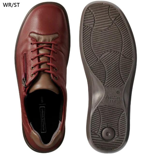 4E 幅広 ワイド アキレス ソルボ レディース C 556 靴 シューズ カジュアル おしゃれ 本革 羊革 外羽根 撥水 サイドファスナー付き ブラック 黒 送料無料 ACHILLES SORBO ASC5560