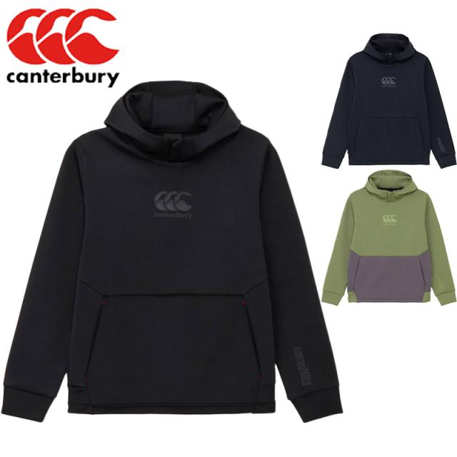 大きいサイズ カンタベリー メンズ ダフテックエアーライト プルオーバーフーディー アパレル カジュアル トップス 長袖 シンプル ビッグサイズ ブラック 黒 ネイビー カーキ 送料無料 canterbury RG425568B