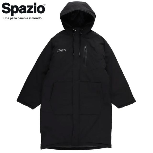 スパッツィオ ジュニア キッズ Jr.テクニカルラインベンチコート サッカー アパレル 競技 フットサル コート 高機能 裏ボア 保温性 防風性 ブラック 黒 送料無料 Spazio TP-0666