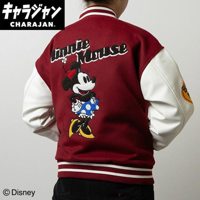 キャラジャン charajan 丸眞 メンズ レディース ミニーマウス ベストミーエバー アパレル ディズニー Disney スタジャン 上着 キャラクター レッド 赤 送料無料 MARUSHIN 2335074400
