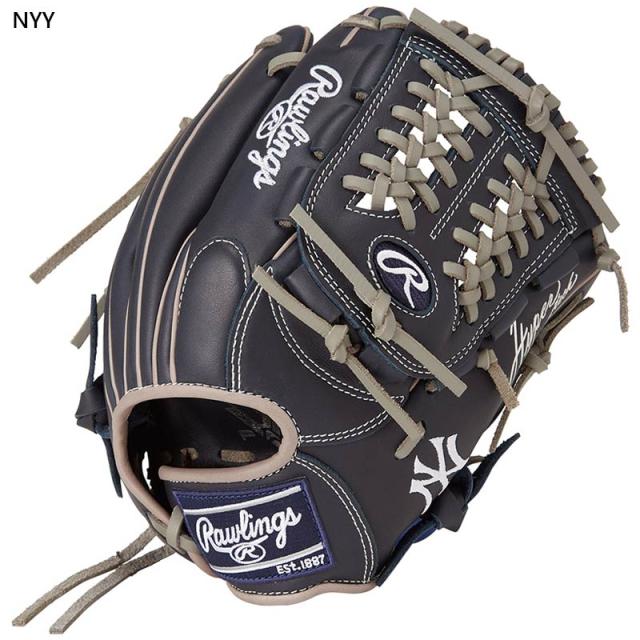 ローリングス ジュニア キッズ 軟式ジュニア HYPER TECH MLB TEAM オールラウンド用 野球 アクセサリー 競技 グローブ 運動 スポーツ ブラック 黒 ブルー レッド ブラウン 青 赤 茶色 送料無料 RAWLINGS GJ5HTMN6L1
