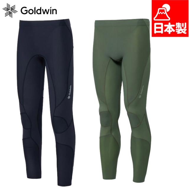 ゴールドウィン メンズ インパクトエアーロングタイツ(C3fit/メンズ) アパレル トレーニング メッシュ ストレッチ 軽量 UVガード ブラック 黒 グリーン 緑 送料無料 Goldwin GC15151