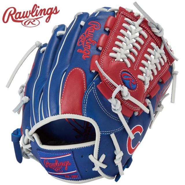 ローリングス メンズ レディース 軟式 HYPER TECH MLB TEAM オールラウンド用 野球 アクセサリー 競技 グローブ サイズ 11.5 運動 スポーツ ブルー 青 送料無料 RAWLINGS GR5HTMCK4MG