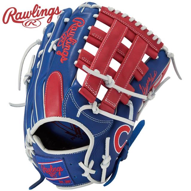 ローリングス メンズ レディース 軟式 HYPER TECH MLB TEAM 外野手用 野球 アクセサリー 競技 グローブ サイズ 12.5 運動 スポーツ ブルー 青 送料無料 RAWLINGS GR5HTMB88MG