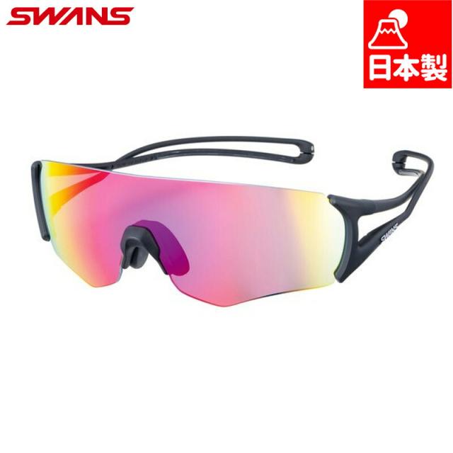 日本製 スワンズ メンズ レディース E-NOX EIGHT8 G2 ミラーレンズモデル アクセサリー ランニング マラソン サングラス UVカット 軽量 スポーツ ブラック 黒 送料無料 SWANS EN8G2-1701