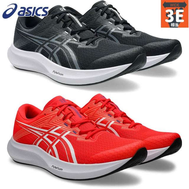 3E相当 幅広 ワイド アシックス メンズ HYPER SPEED 5 スニーカー 靴 シューズ ランニング ジョギング トレーニング 運動 スポーツ ブラック 黒 レッド 赤 送料無料 asics 1011C082