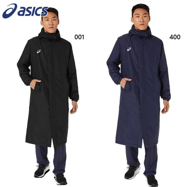 アシックス メンズ 中わたロングコート アパレル 長袖 中わた ロング丈 背ベンチレーション仕様 再帰反射 ブラック 黒 送料無料 asics 2031D539