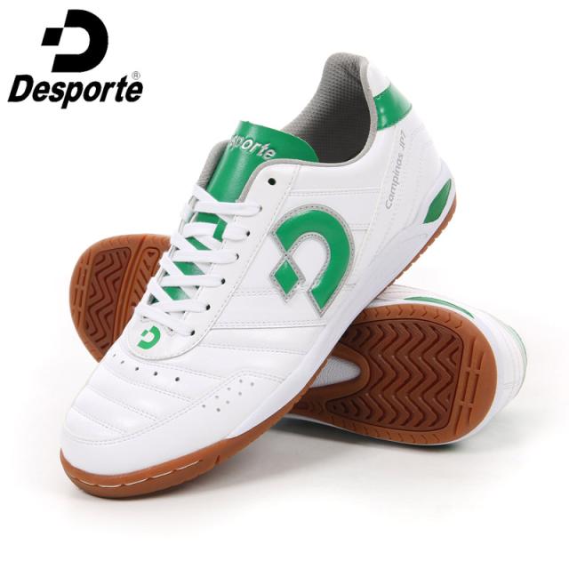 デスポルチ メンズ レディース カンピーナス JP7 フットサル 靴 シューズ 競技 本革/合皮 ホワイト 白 送料無料 Desporte DS-2230