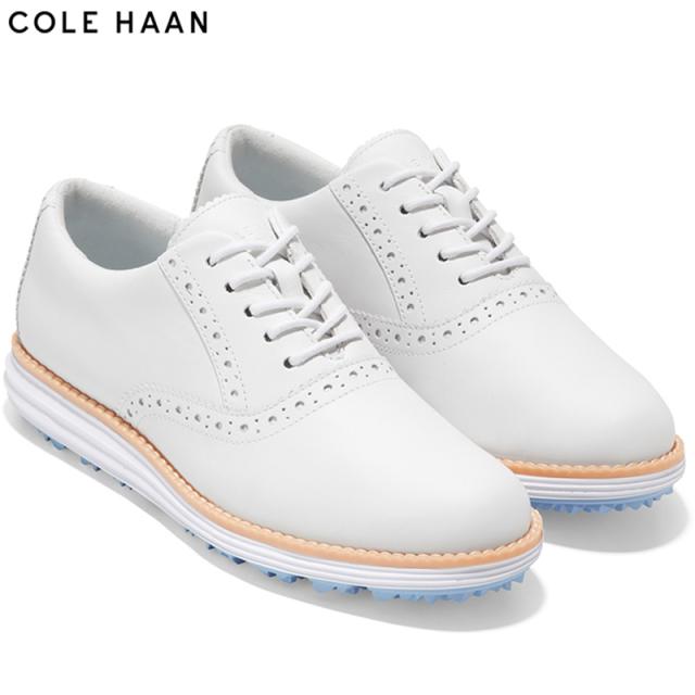 コールハーン レディース オリジナルグランド ショートウィング ゴルフ 競技 スパイクレス ショートウィング オックスフォード 歩きやすい 疲れにくい ホワイト 白 送料無料 COLE HAAN W27601