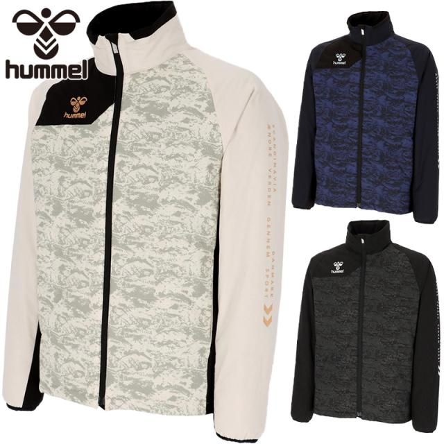 ヒュンメル メンズ レディース パデットサーモジャケット アパレル トレーニング アウター トップス 長袖 撥水 保温 制電 ストレッチ 運動 スポーツ ブラック 黒 ネイビー 送料無料 hummel HAW2192