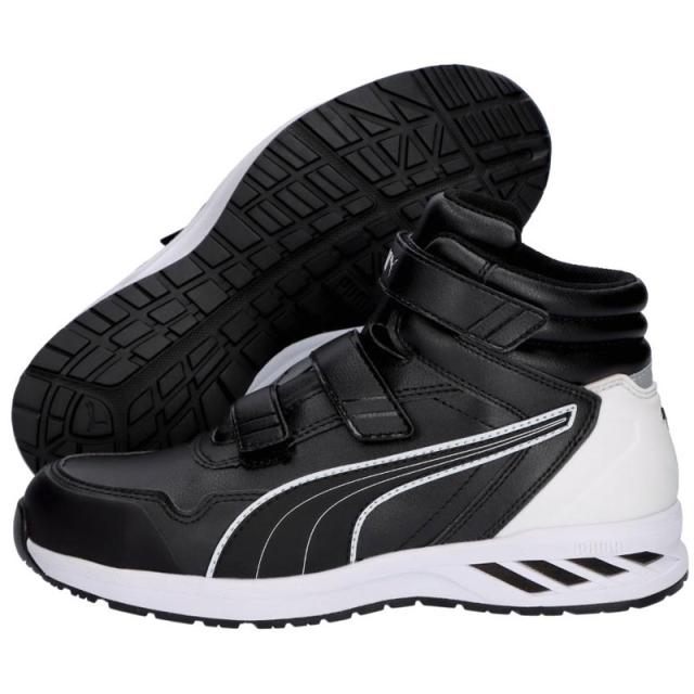 プーマ 安全靴 メンズ レディース Rider 2.0 Black Mid 安全靴 靴 シューズ スニーカー ミッドカット ミドルカット ハイカット ブラック 黒 送料無料 puma 633520