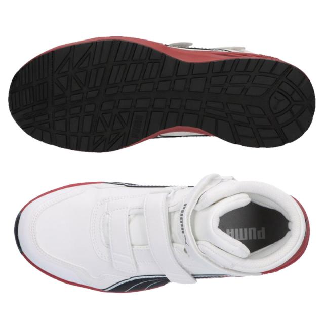 プーマ 安全靴 メンズ レディース Rider 2.0 White Mid 安全靴 靴 シューズ スニーカー ミッドカット ミドルカット ハイカット ホワイト 白 送料無料 puma 633530
