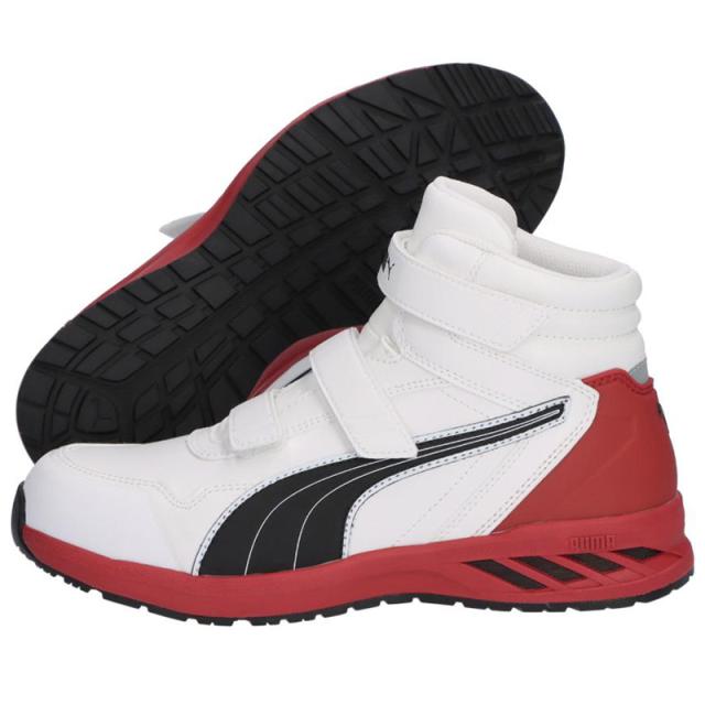 プーマ 安全靴 メンズ レディース Rider 2.0 White Mid 安全靴 靴 シューズ スニーカー ミッドカット ミドルカット ハイカット ホワイト 白 送料無料 puma 633530