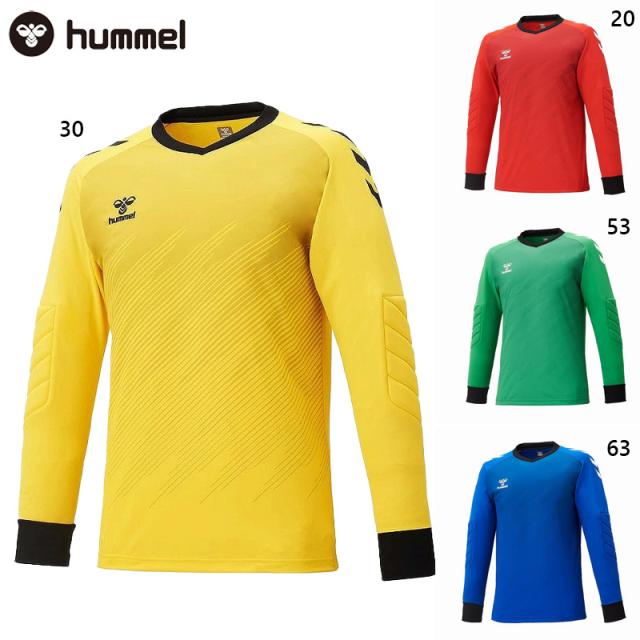 ヒュンメル メンズ ゴールキーパーシャツ(パッド付き) サッカー ジュニア アパレル 競技 長袖 吸汗速乾 サステナブル ブルー レッド 青 赤 イエロー グリーン 黄色 緑 送料無料 hummel hak1016