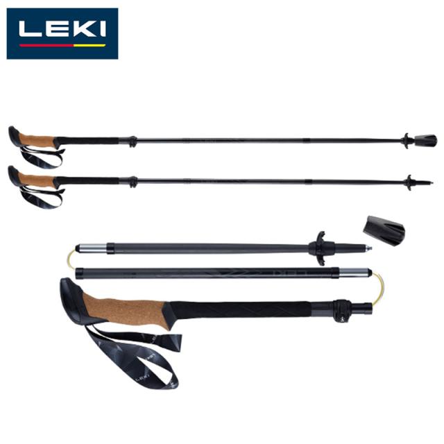 レキ キャラバン メンズ レディース ブラックシリーズ FX カーボン 競技 登山 トレッキング ポール 三段折り畳み 軽量 ブラック 黒 送料無料 Caravan 1300445