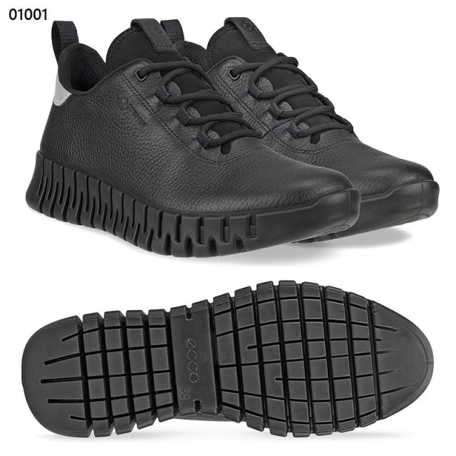 エコー レディース GRUUV W スニーカー 靴 シューズ GORE-TEX ゴアテックス 防水 牛革 ブラック 黒 送料無料 ECCO 218233_1