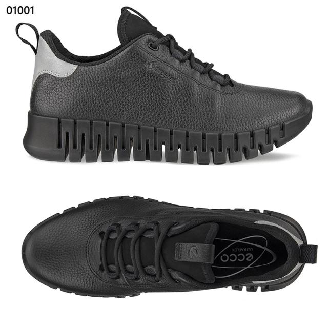 エコー レディース GRUUV W スニーカー 靴 シューズ GORE-TEX ゴアテックス 防水 牛革 ブラック 黒 送料無料 ECCO 218233_2