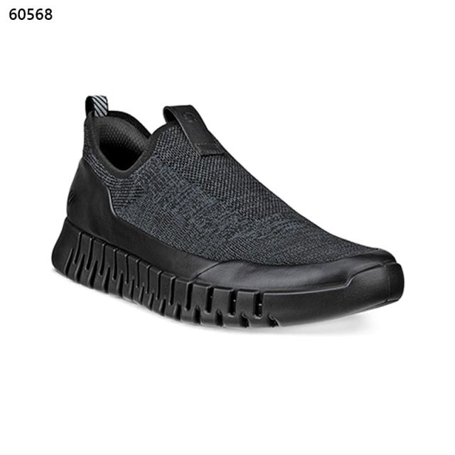 エコー メンズ ECCO gruuv easy-slip men スニーカー 靴 シューズ ニット 通気性 軽量 反射ディテール フィット イージースリップ ブラック 黒 グレー 灰色 送料無料 ECCO 525284_3
