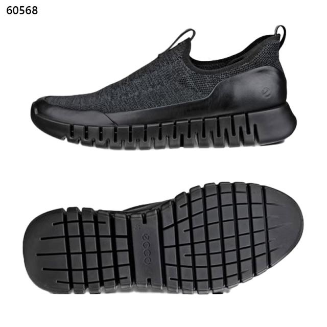 エコー メンズ ECCO gruuv easy-slip men スニーカー 靴 シューズ ニット 通気性 軽量 反射ディテール フィット イージースリップ ブラック 黒 グレー 灰色 送料無料 ECCO 525284_4