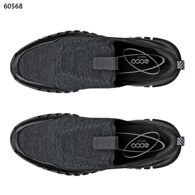 エコー メンズ ECCO gruuv easy-slip men スニーカー 靴 シューズ ニット 通気性 軽量 反射ディテール フィット イージースリップ ブラック 黒 グレー 灰色 送料無料 ECCO 525284_5