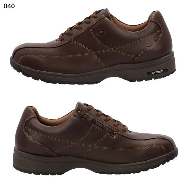 3.5E 幅広 ワイド ヨネックス(ウォーキング) メンズ パワークッションMC41 スニーカー 靴 シューズ ウォーキング 旅行 散歩 撥水人工皮革 ブラック 黒 ブラウン 茶色 送料無料 YONEX SHWMC41