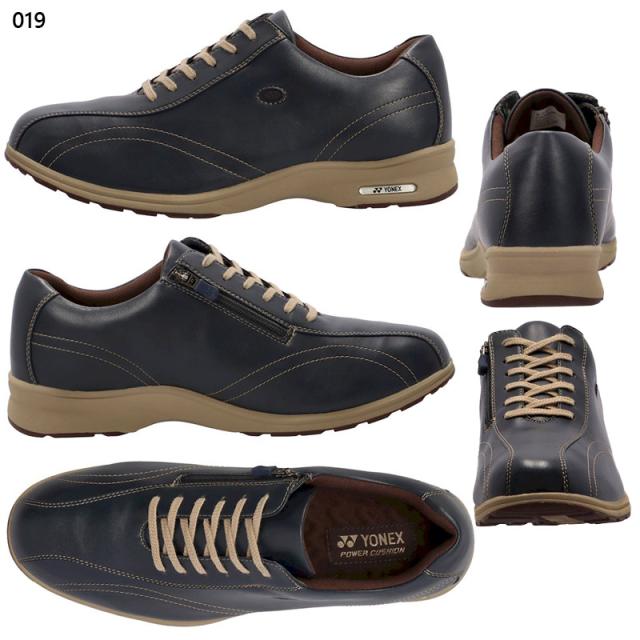 4.5E 幅広 ワイド ヨネックス(ウォーキング) メンズ パワークッションMC30W スニーカー 靴 シューズ ウォーキング 旅行 散歩 撥水 ストレッチ ブラック 黒 ネイビー ブラウン 茶色 送料無料 YONEX SHWMC30W