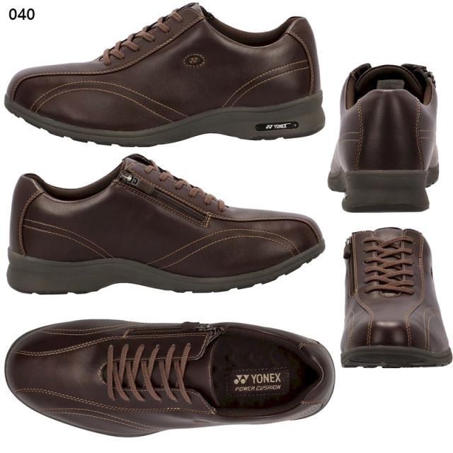 4.5E 幅広 ワイド ヨネックス(ウォーキング) メンズ パワークッションMC30W スニーカー 靴 シューズ ウォーキング 旅行 散歩 撥水 ストレッチ ブラック 黒 ネイビー ブラウン 茶色 送料無料 YONEX SHWMC30W