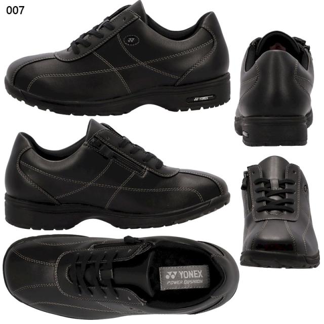 3.5E 幅広 ワイド ヨネックス(ウォーキング) レディース パワークッションLC41 スニーカー 靴 シューズ ウォーキング 旅行 散歩 撥水人工皮革 ブラック 黒 ブラウン 茶色 送料無料 YONEX SHWLC41