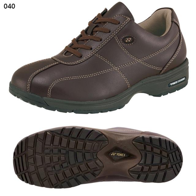 3.5E 幅広 ワイド ヨネックス(ウォーキング) レディース パワークッションLC41 スニーカー 靴 シューズ ウォーキング 旅行 散歩 撥水人工皮革 ブラック 黒 ブラウン 茶色 送料無料 YONEX SHWLC41
