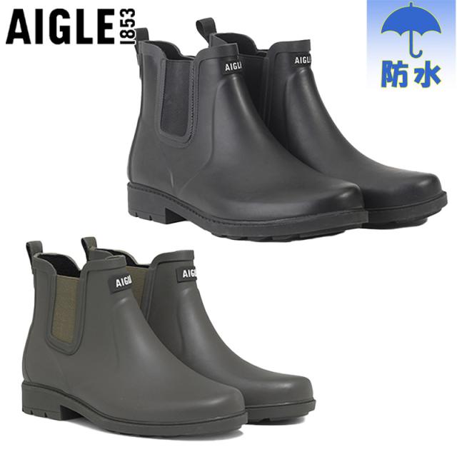 エーグル メンズ カーヴィル2 ラバーブーツ ブーツ 靴 シューズ レイン 長靴 雨靴 カジュアル サイドゴアブーツ 耐久性 天然ラバー 防水 ブラック 黒 カーキ 送料無料 AIGLE ZZHNA60