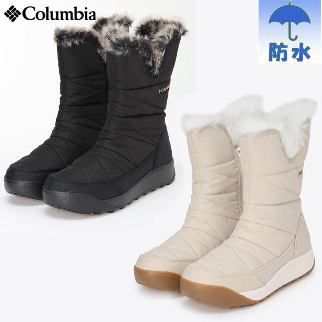 コロンビア レディース ミンクス スリップ ファイブ ワイド ブーツ 靴 シューズ ショート おしゃれ 防水 透湿 オムニヒート 保温 幅広 ウィンターブーツ ブラック 黒 ベージュ 送料無料 Columbia BK2306