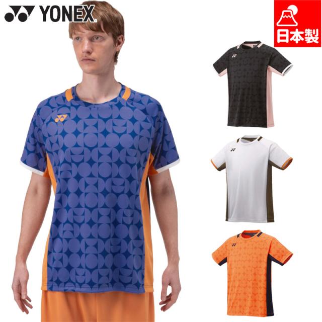 ヨネックス メンズ メンズゲームシャツ バドミントン ウェア 競技 テニス ホワイト 白 ブラック 黒 ブルー 青 オレンジ 送料無料 YONEX 10638
