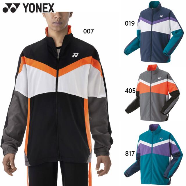 ヨネックス メンズ レディース ユニ裏地付きウォームアップシャツ アパレル 長袖 再生ポリエステル UVカット 撥水 制電 ブラック 黒 グレー ネイビー ブルー 青 灰色 送料無料 YONEX 50143