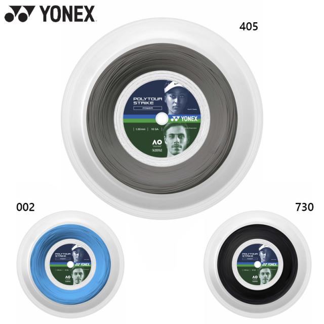 ゲージ1.30mm ヨネックス メンズ レディース ポリツアーストライク130(200m) テニス アクセサリー 競技 ガット 日本製 ブラック 黒 グレー ブルー 青 灰色 送料無料 YONEX PTST130R2